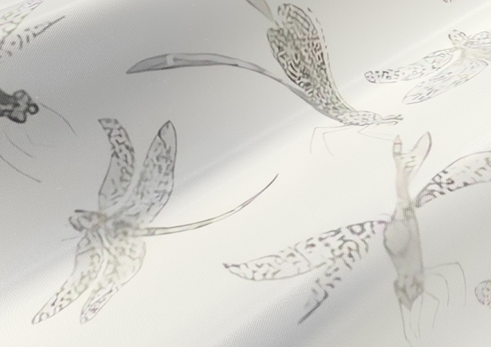 Dragonflies, Soft White - Made to Measure Curtains - Image 4